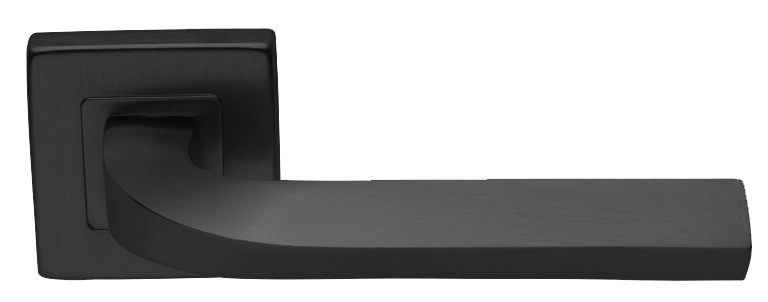 Ручка дверная TENDER S3 NERO раздельная на квадратной розетке, цвет - черный фото купить Казань