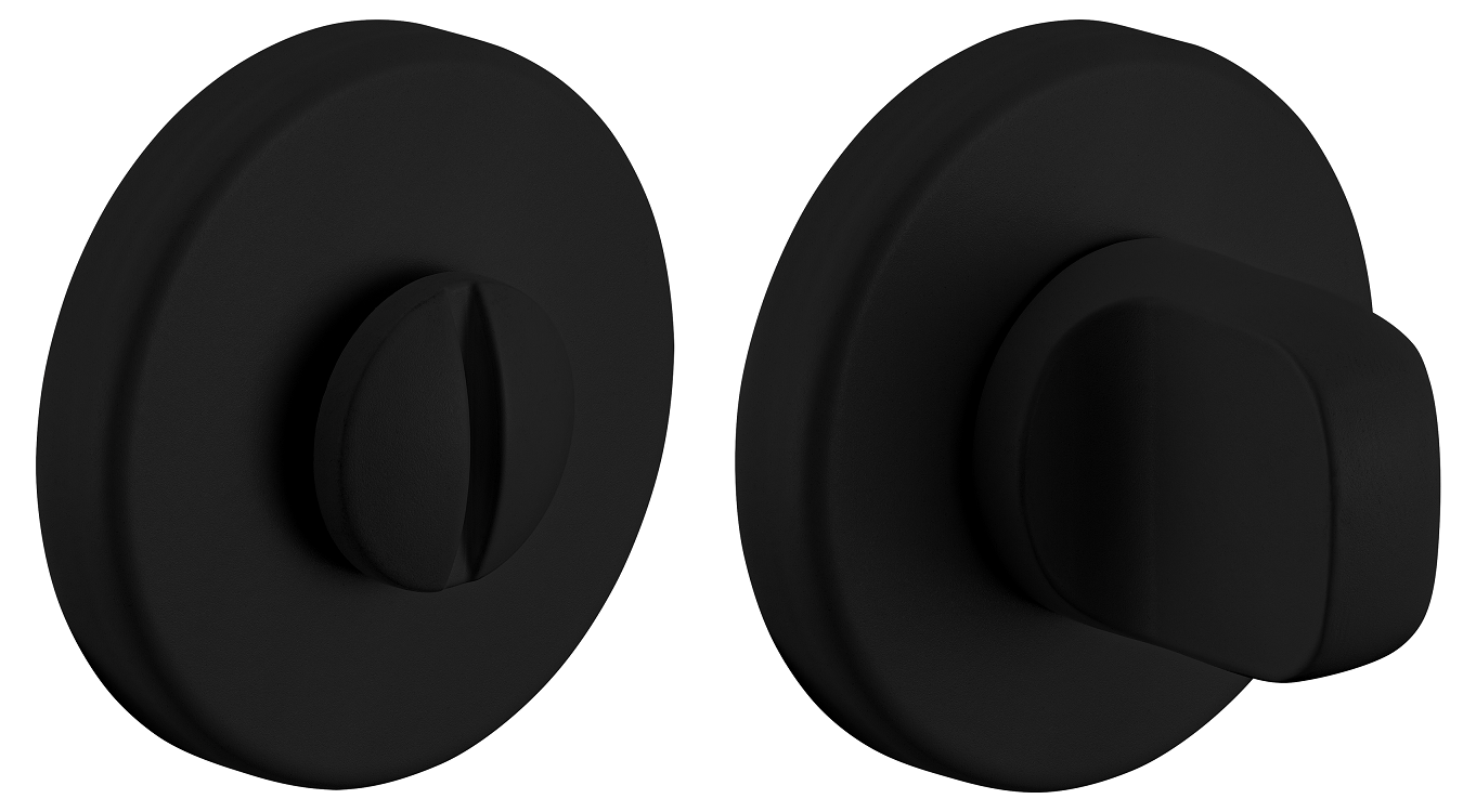 Завертка сантехническая LUX-WC-R5 NERO-ST, цвет - черный soft-touch фото купить Казань