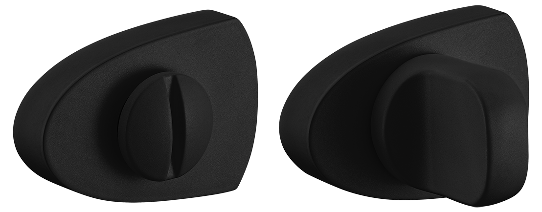 Завертка сантехническая LUX-WC-UN NERO-ST цвет - черный soft-touch фото купить Казань