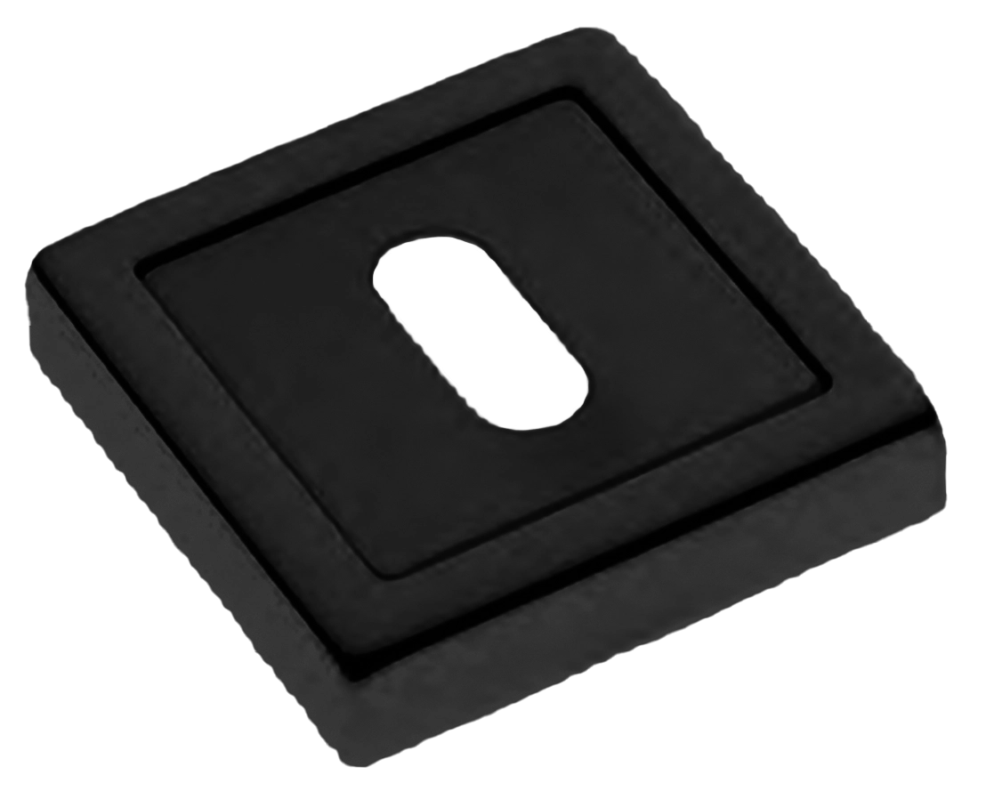 Накладка на ключевой цилиндр LUX-FK-S3 NERO на квадратной розетке под ключ буратино, цвет - черный фото купить Казань
