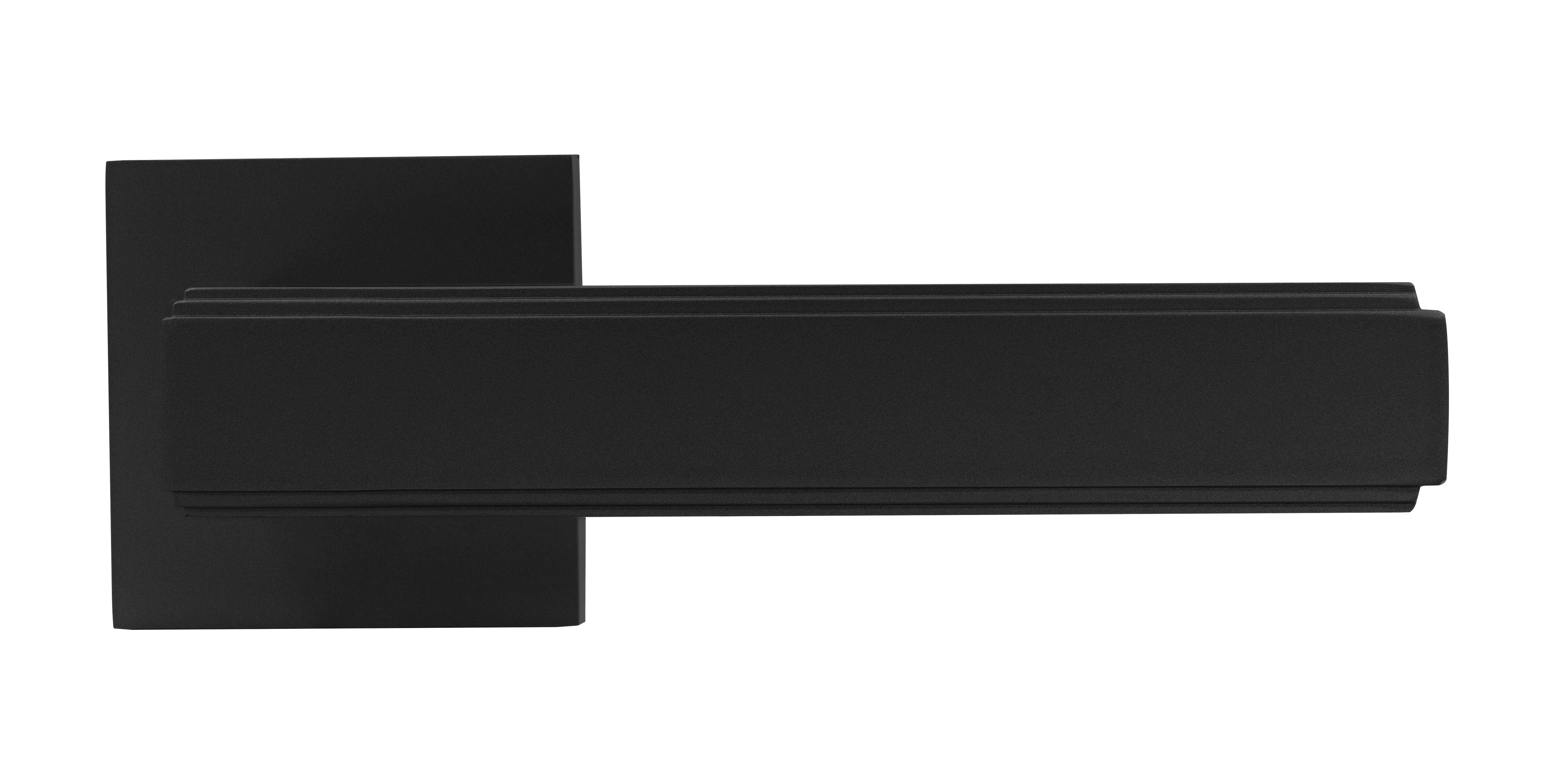 Ручка дверная MH-64-S6 BL STEPS на квадратной розетке 6 мм, цвет черный фото 2 Ручка дверная MH-64-S6 BL STEPS на квадратной розетке 6 мм, цвет черный фото купить в Казани