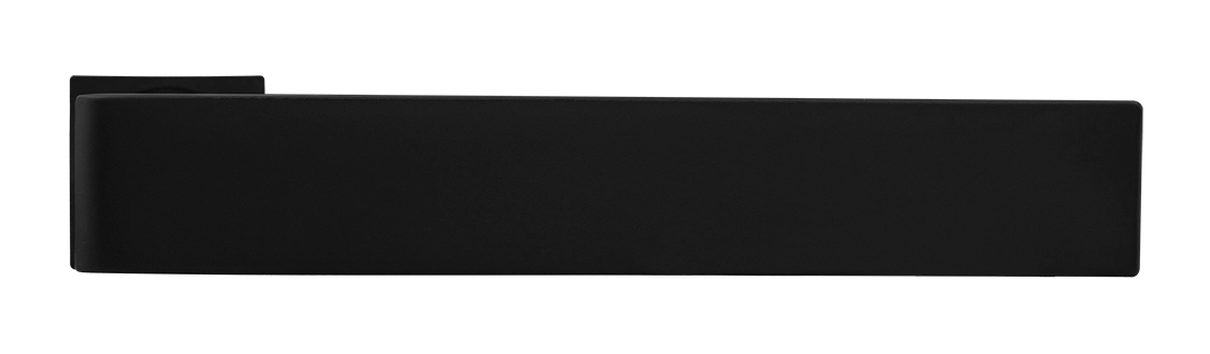 Ручка дверная HORIZONT-SM NERO-ST с невидимой квадратной розеткой, цвет черный soft-touch, ЦАМ фото купить в Казани