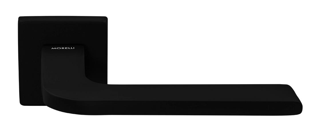 Ручка дверная SPUTNIK S5 NERO-ST на квадратной розетке, цвет черный soft-touch, ЦАМ фото купить в Казани