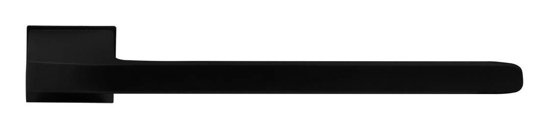 Ручка дверная SPUTNIK-SM NERO-ST с невидимой квадратной розеткой, цвет черный soft-touch, ЦАМ фото купить в Казани