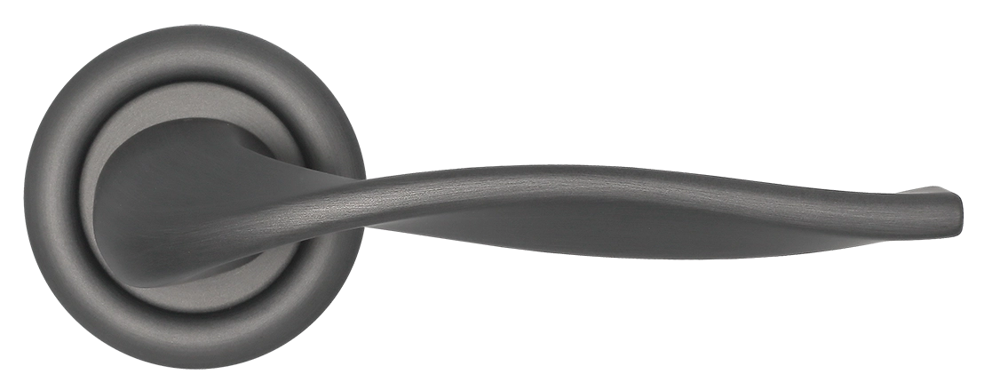 Ручка дверная SKYSCRAPER R7 SST на круглой розетке, цвет Летняя гроза/Summer Storm фото morelli Казань