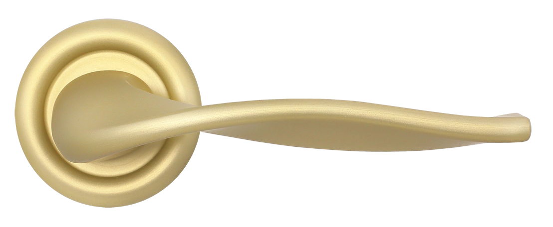 Ручка дверная SKYSCRAPER R7 AH на круглой розетке, цвет Осенний мёд/Autumn Honey фото купить в Казани