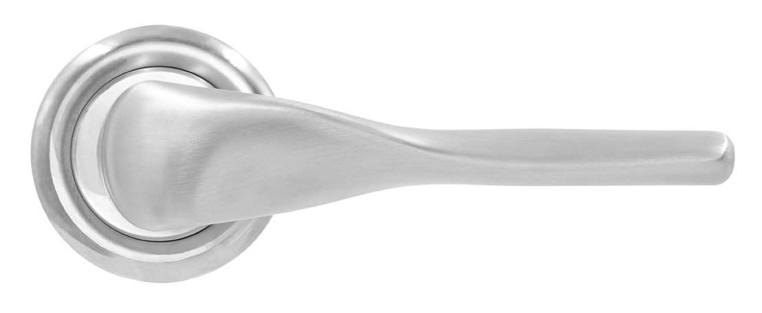 Ручка дверная LVB R7 WF на круглой розетке, цвет Зимняя стужа/Winter Frost фото купить в Казани