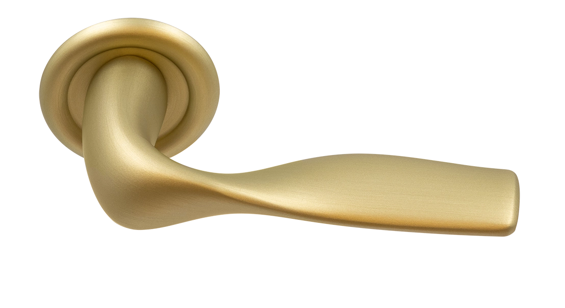 Ручка дверная LVB R7 AH на круглой розетке, цвет Осенний мёд/Autumn Honey фото купить Казань