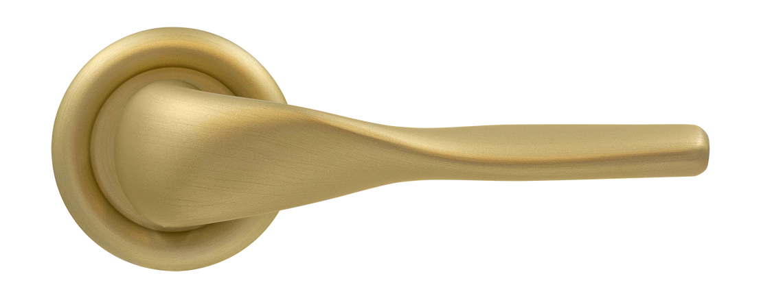 Ручка дверная LVB R7 AH на круглой розетке, цвет Осенний мёд/Autumn Honey фото купить в Казани