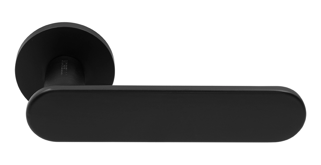 Ручка дверная MH-65-R6 R6 SEMPIONE BL на круглой розетке, цвет черный фото купить Казань