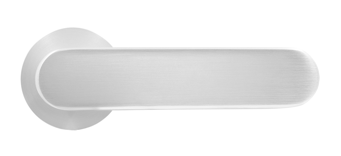 Ручка дверная MH-65-R6 SEMPIONE SC на круглой розетке, цвет матовый хром фото купить в Казани