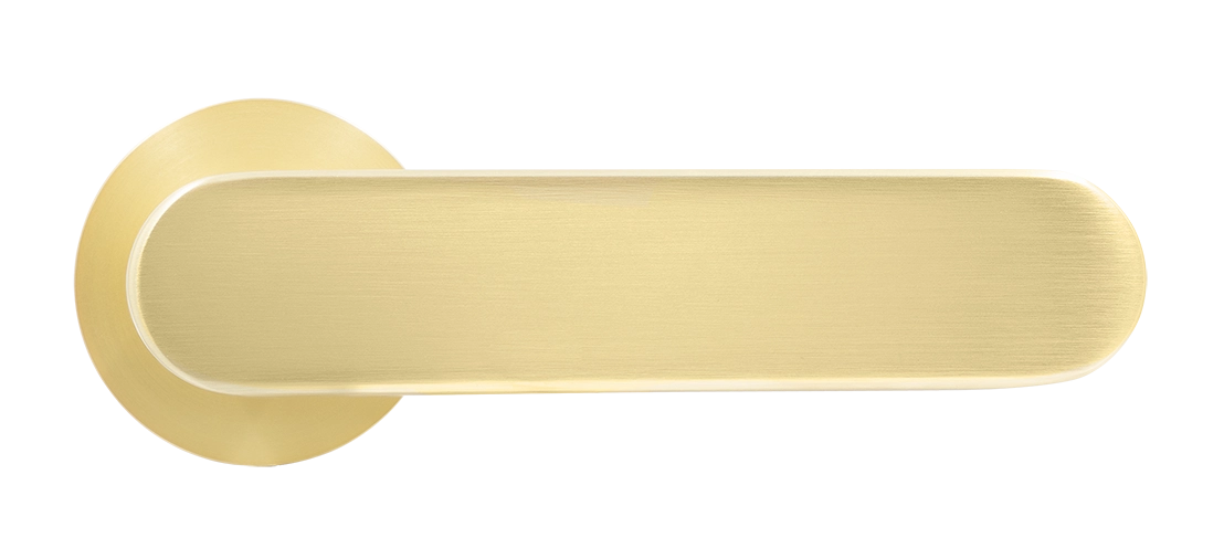 Ручка дверная MH-65-R6 SEMPIONE MSG на круглой розетке, цвет матовое сатинированное золото фото купить в Казани