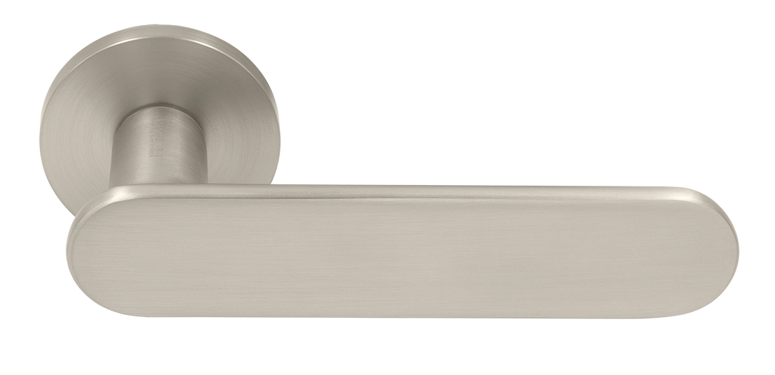 Ручка дверная MH-65-R6 SEMPIONE MSN на круглой розетке, цвет матовый сатинированный никель фото купить Казань