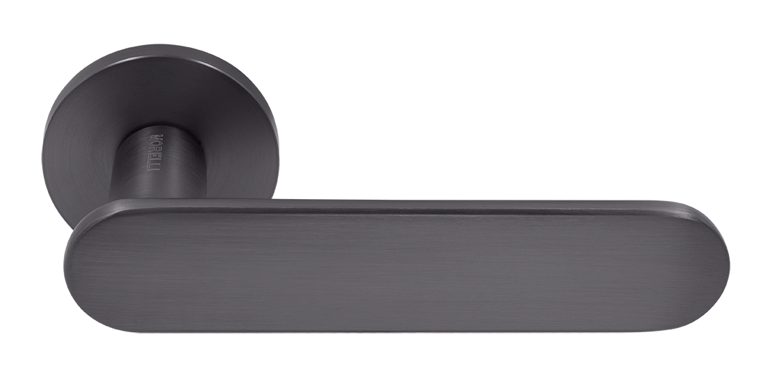 Ручка дверная MH-65-R6 R6 SEMPIONE GR на круглой розетке, цвет графит фото купить Казань