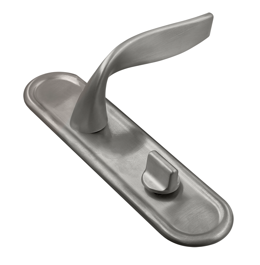 Ручка дверная SKYSCRAPER PLR WC WF на планке под сантехническую завертку, цвет Зимняя стужа/Winter Frost фото купить Казань