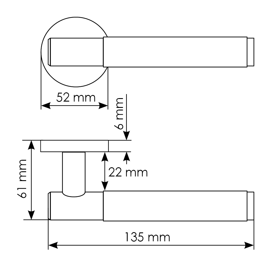 Комплект дверных ручек MH-57-R6T BL + завертка сантехническая MH-WC-R6T BL + защёлка бесшумная M1895 BL + петли врезные универсальные MSN 100X70X2.5-4BB BL (2шт), цвет черный фото купить в Казани