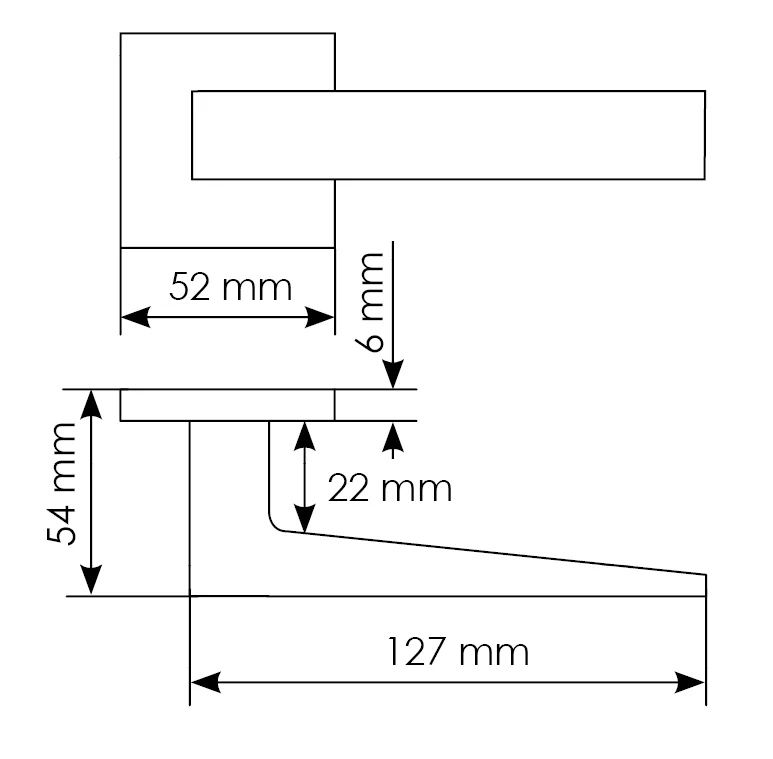 Комплект дверных ручек MH-54-S6 BL с заверткой MH-WC-S6 BL + замок M1895 BL, цвет черный фотомореллиКазань