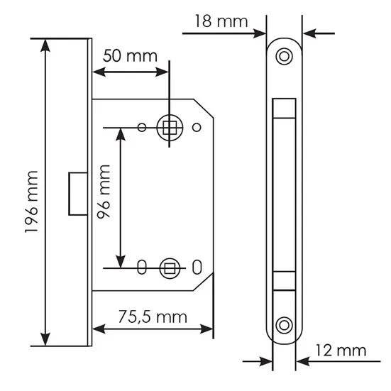 Комплект дверных ручек MH-54-S6 BL с заверткой MH-WC-S6 BL + замок M1895 BL, цвет черный фото дверная фурнитура Казань