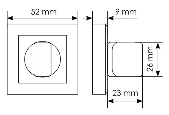 Комплект дверных ручек MH-28 BL-S с заверткой MH-WC-S BL, цвет черный  фотомореллиКазань