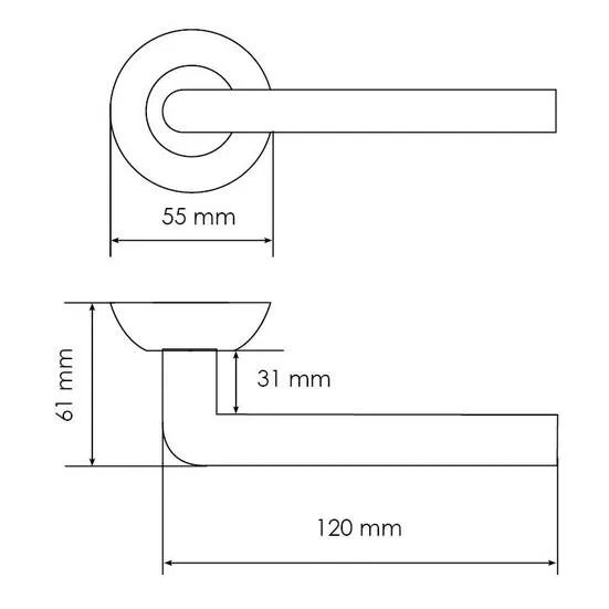 Комплект дверных ручек MH-03 BL с заверткой MH-WC BL + магнитный замок M1895 BL, цвет черный  фотомореллиКазань