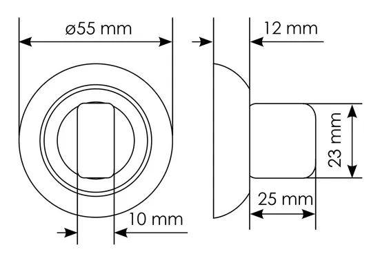 Комплект дверных ручек MH-03 BL с заверткой MH-WC BL + магнитный замок M1895 BL, цвет черный  фото дверная фурнитура Казань