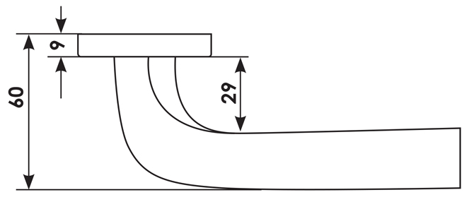 Ручка дверная COMETA R5 NIS раздельная на круглой розетке, цвет - матовый никель, ЦАМ фото фурнитура Казань