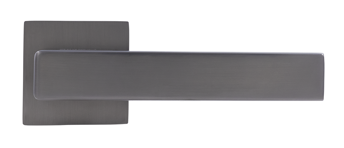 Ручка дверная LOT MH-56-S6 GR раздельная на квадратной розетке 6 мм, цвет графит, ЦАМ фото купить в Казани