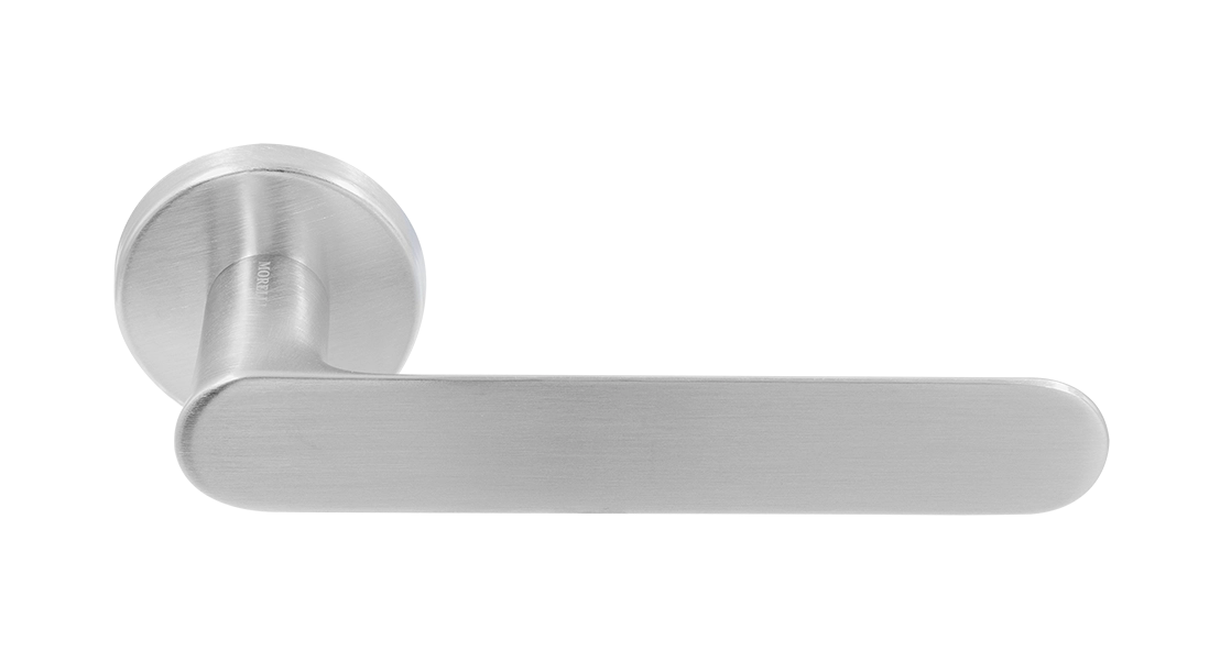 Ручка дверная LE BOAT R5 CSA раздельная на круглой розетке, цвет матовое матовый хром, латунь фото купить Казань