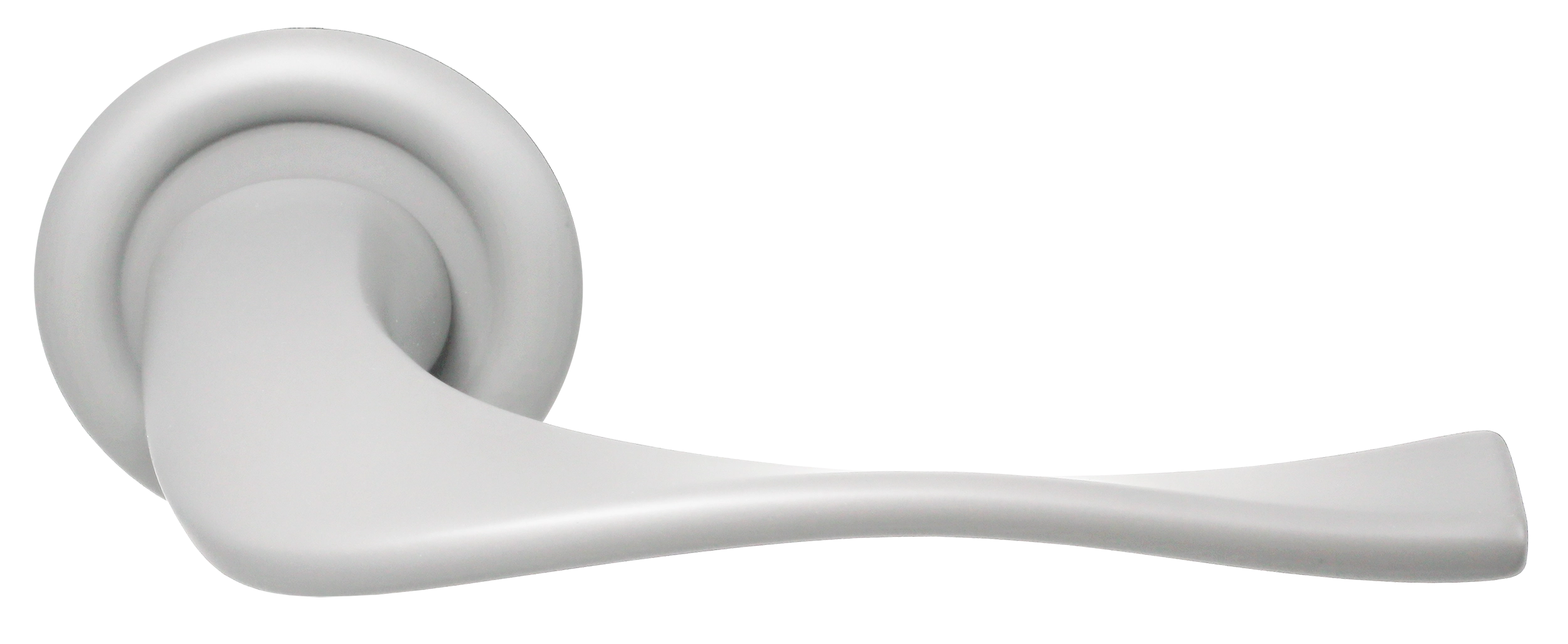 Ручка дверная SKYSCRAPER R7 SSW на круглой розетке, цвет Стокгольмский снегопад/Stockholm Snowfall фото купить Казань