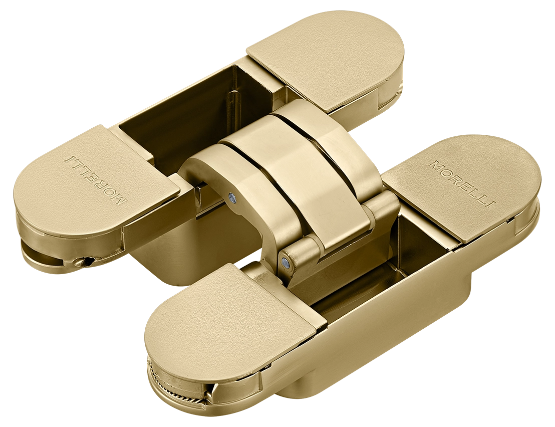 Петля скрытая HH-24 MSG врезная с 3D-регулировкой вес полотна до 40 кг, цвет матовое сатинированное золото фото купить Казань