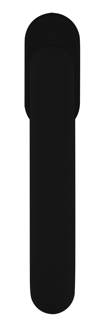 Ручка оконная LE BOAT W1 NERO-ST на прямоугольной розетке, цвет черный soft-touch, латунь фото купить в Казани