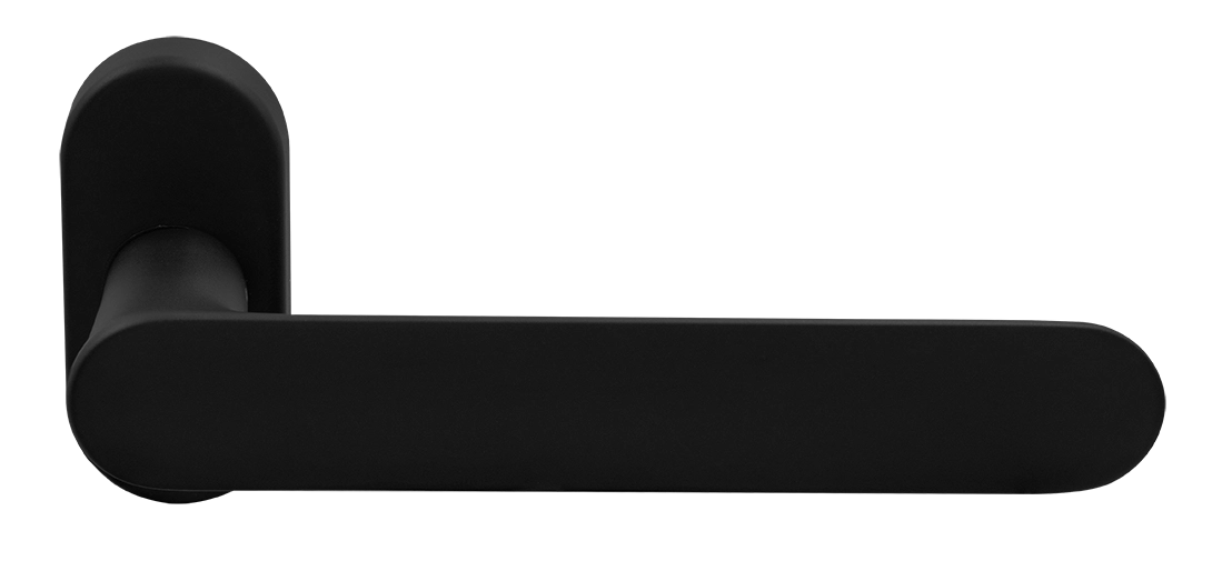 Ручка оконная LE BOAT W1 NERO-ST на прямоугольной розетке, цвет черный soft-touch, латунь фото morelli Казань