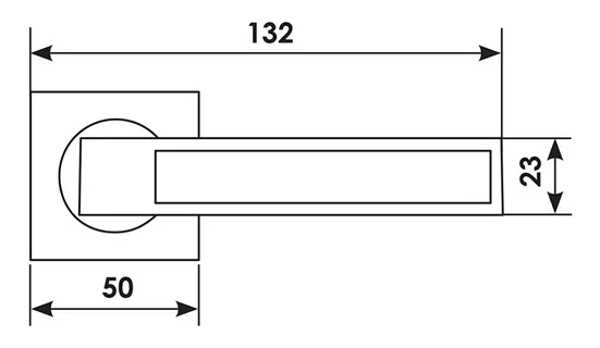 Ручка дверная DOLCE VITA S1 CSA раздельная на квадратной розетке, цвет - матовый хром, латунь фото купить в Казани
