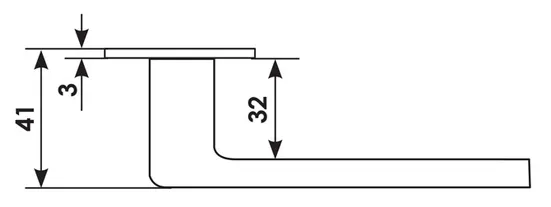 Ручка дверная DOLCE VITA S1 CSA раздельная на квадратной розетке, цвет - матовый хром, латунь фото фурнитура Казань