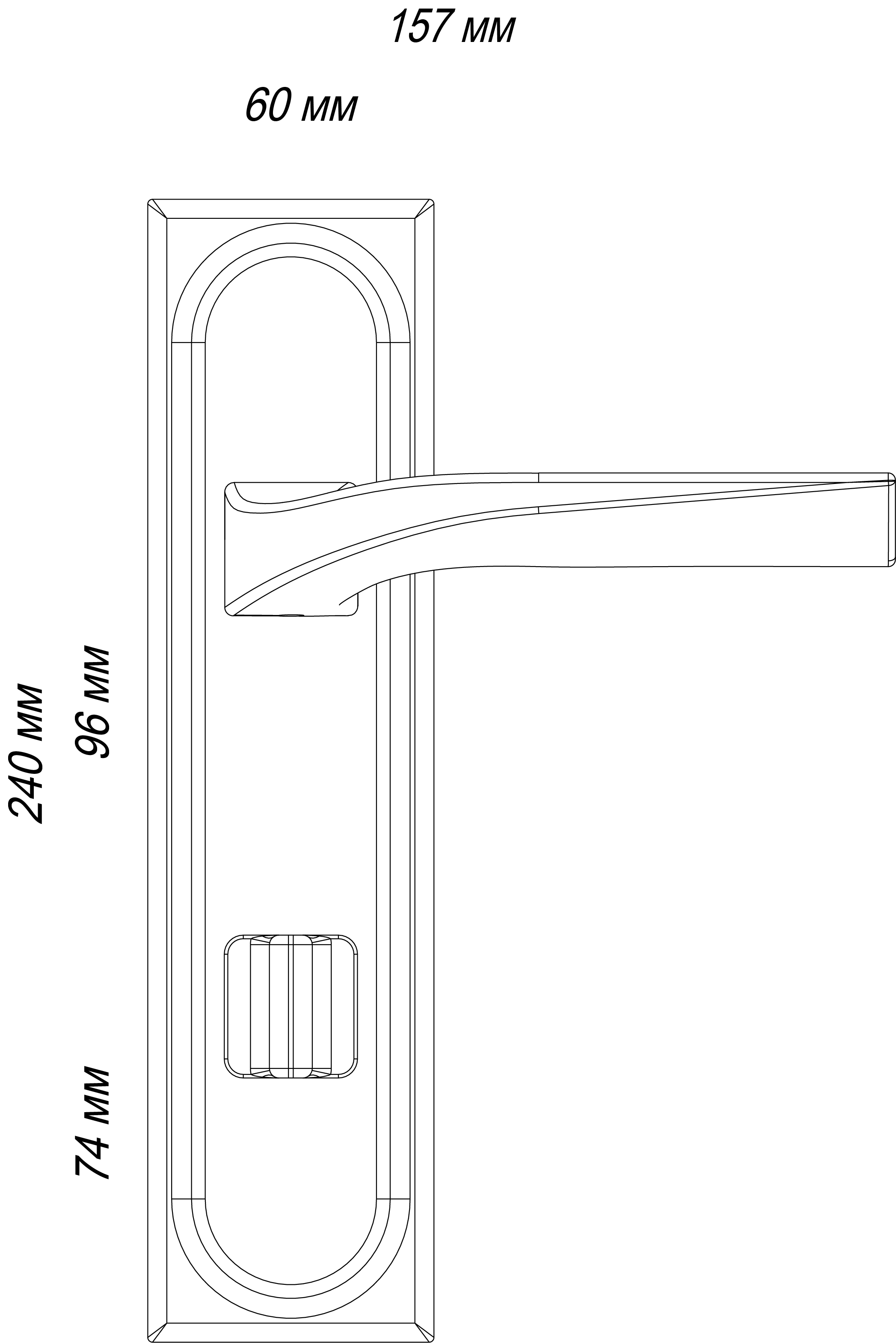 Ручка дверная WD CONCERT HALL PLS WF на планке, цвет Зимняя стужа/Winter Frost фото фурнитура Казань