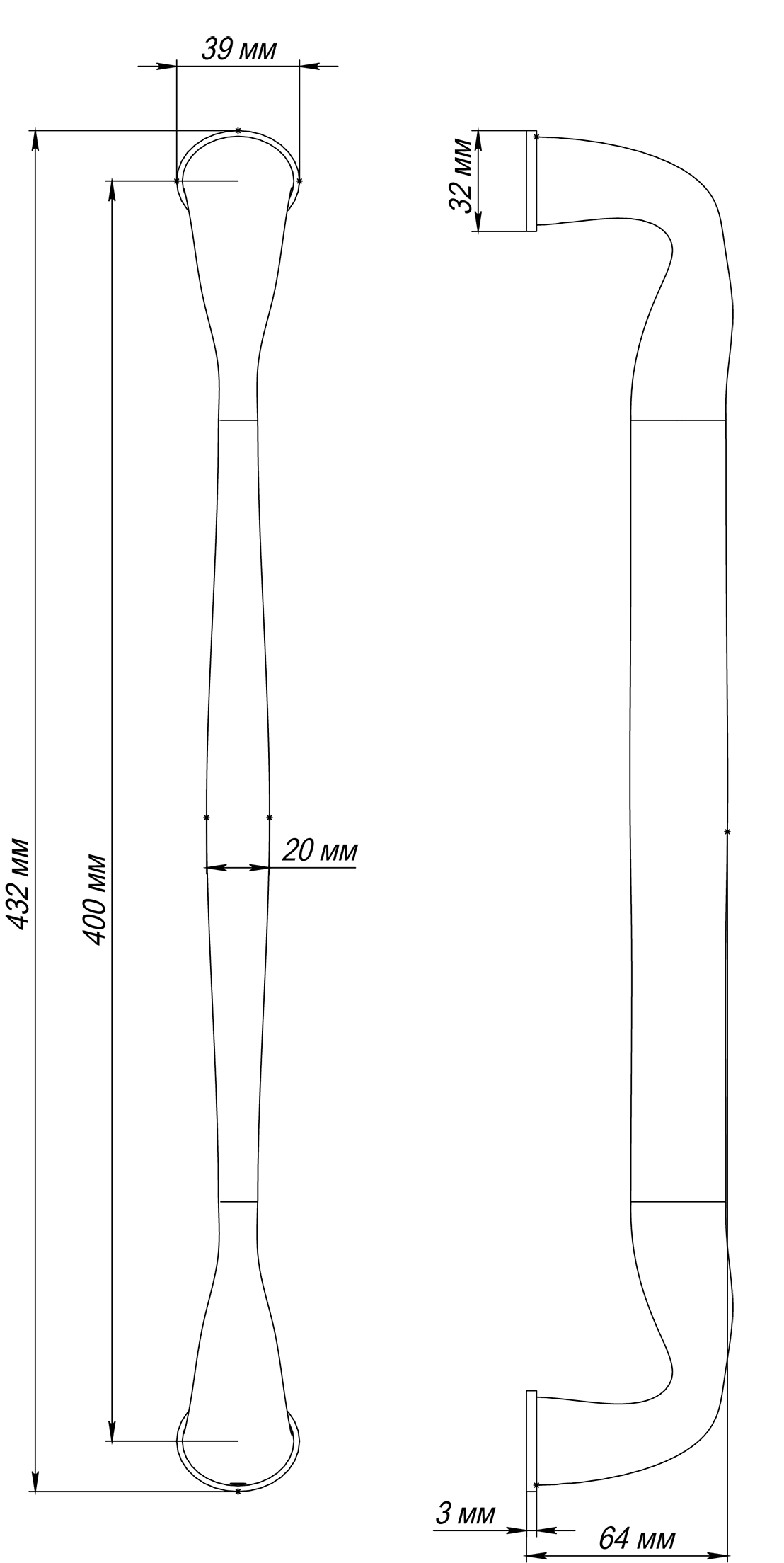 Ручка-скоба LVB PH SMI, цвет Весенняя дымка/Spring Mist фото купить в Казани