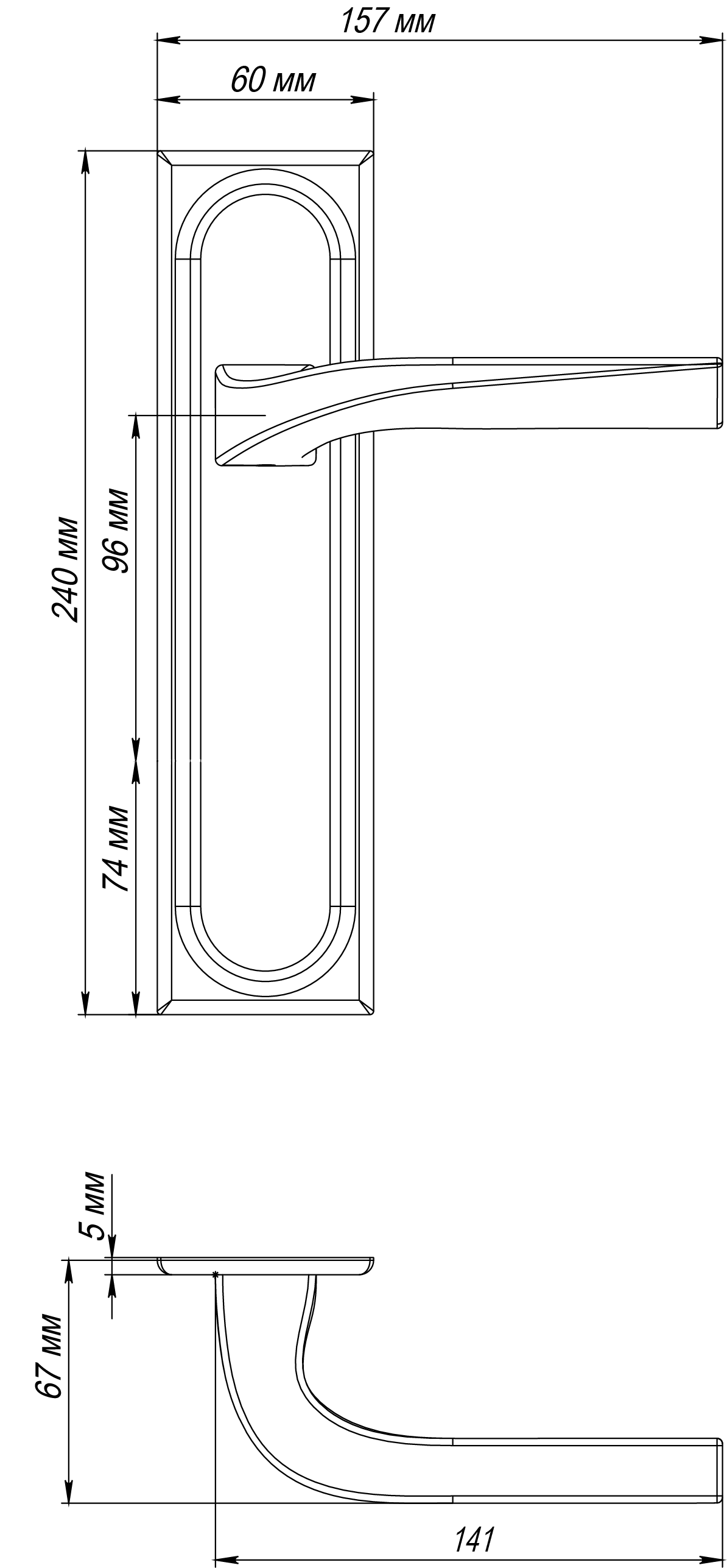 Ручка дверная WD CONCERT HALL PLS SMI на планке, цвет Весенняя дымка/Spring Mist фото фурнитура Казань