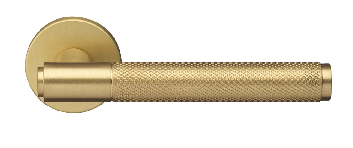 BRIDGE R6 OSA, ручка дверная с усиленной розеткой, цвет -  матовое золото фото купить Казань