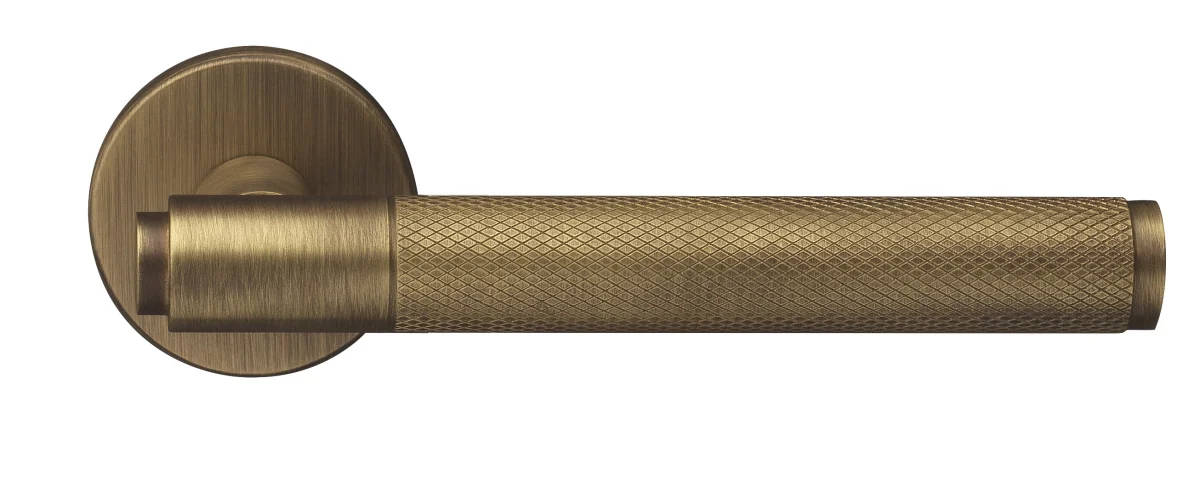 BRIDGE R6 BGO, ручка дверная с усиленной розеткой, цвет -  матовая бронза фото купить Казань