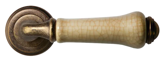 UMBERTO, ручка дверная MH-41-CLASSIC OMB/CH, цвет-старая мат.бронза/шампань фото купить в Казани