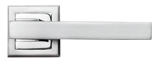 PIQUADRO, ручка дверная MH-37 SC/CP-S, на квадратной накладке, цвет - мат.хром/хром фото купить в Казани