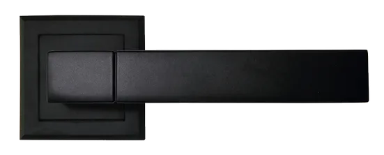FUKOKU, ручка дверная на квадратной накладке MH-28 BL-S, цвет - черный фото купить в Казани