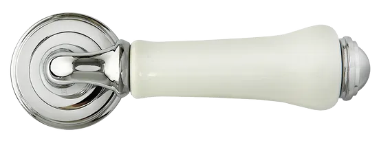 UMBERTO, ручка дверная MH-41-CLASSIC PC/W, цвет- хром/белый фото купить в Казани