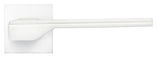 PIERRES, ручка дверная на квадратной накладке MH-49-S6 W, цвет - белый фото купить в Казани