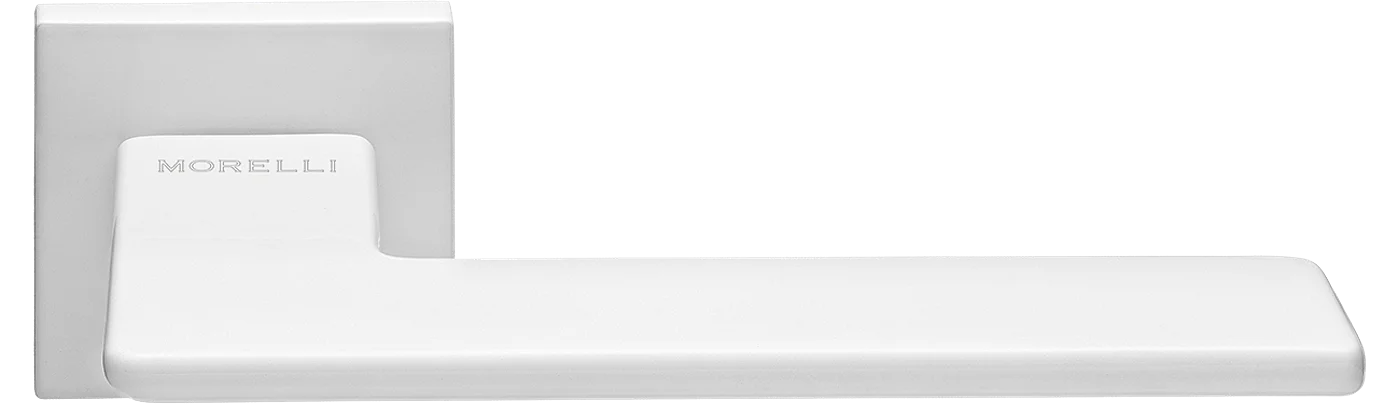 PLATEAU, ручка дверная на квадратной накладке MH-51-S6 W, цвет - белый фото купить Казань