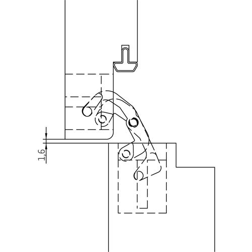 HH-19 B, скрытая петля, цвет - черный фотомореллиКазань