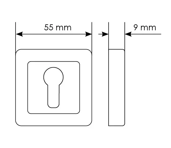 Накладка MH-KH-S55 GR/PC на ключевой цилиндр, цвет графит/хром фото купить в Казани