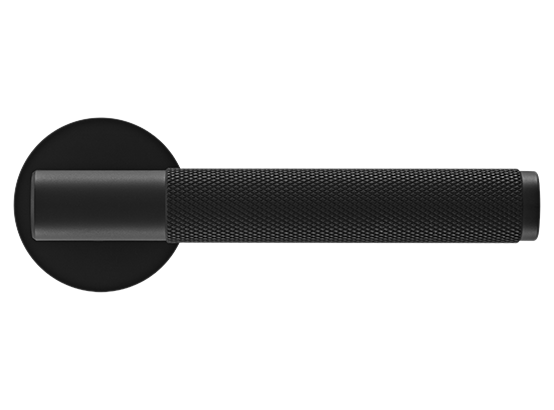 Ручка дверная "AZRIELI" на круглой розетке 6 мм, MH-57-R6T BL, цвет - чёрный фото купить в Казани