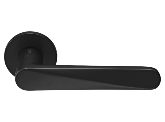 CAYAN - ручка дверная  на круглой розетке 6 мм, MH-58-R6 BL,  цвет - чёрный фото купить Казань