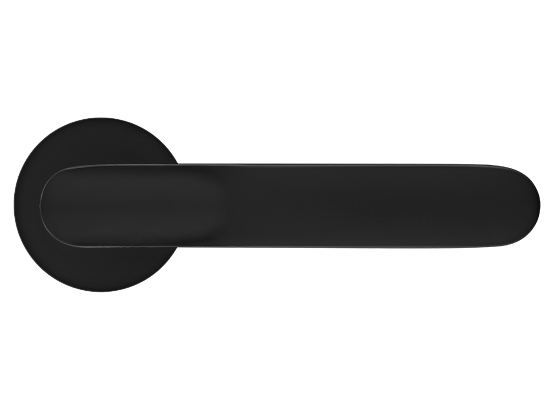 GARAK  ручка дверная на круглой розетке 6 мм, MH-59-R6 BL, цвет - чёрный фото купить в Казани